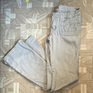 BeBop Light Beige Boot Cut Jeans